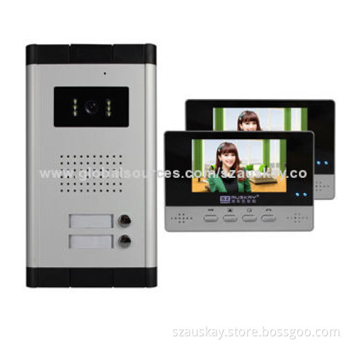 Video Door Phones, Suitable for Multiple Homes IR Night Vision Camera, 4.3-inch TFT Indoor Monitor